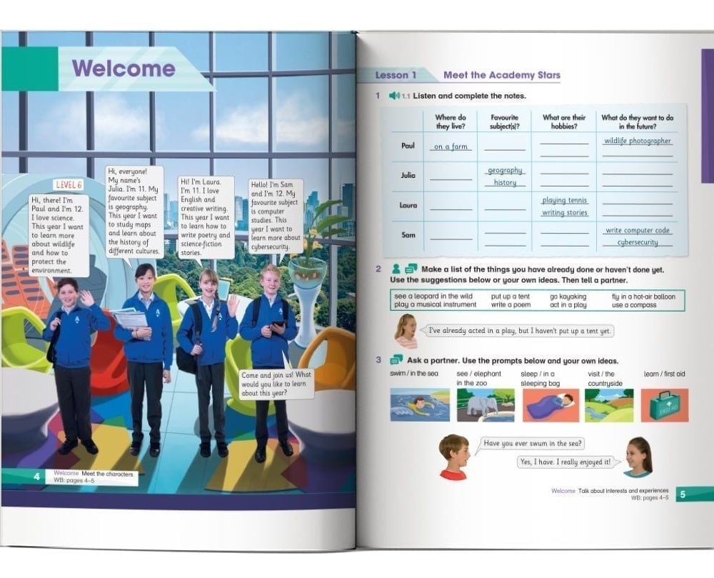 Nội dung trong cuốn Academy Stars 6 Pupil’s Book