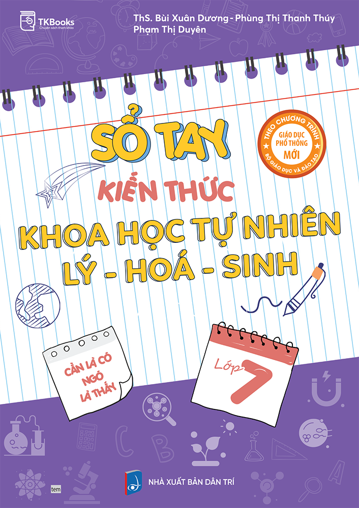 Sổ tay kiến thức khoa học tự nhiên Lý - Hóa - Sinh lớp 7 Sổ tay kiến thức khoa học tự nhiên Lý - Hóa - Sinh lớp 7
