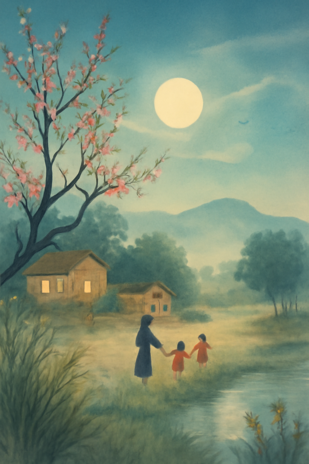 Ảnh minh họa cho văn bản Tháng Giêng mơ về trăng non rét ngọt