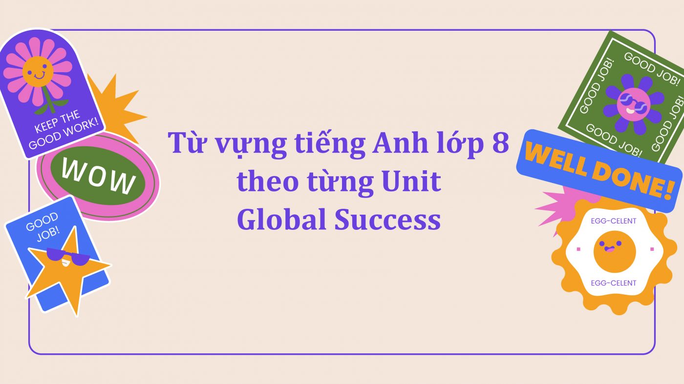Từ vựng tiếng Anh lớp 8 theo từng Unit – Global Success PDF