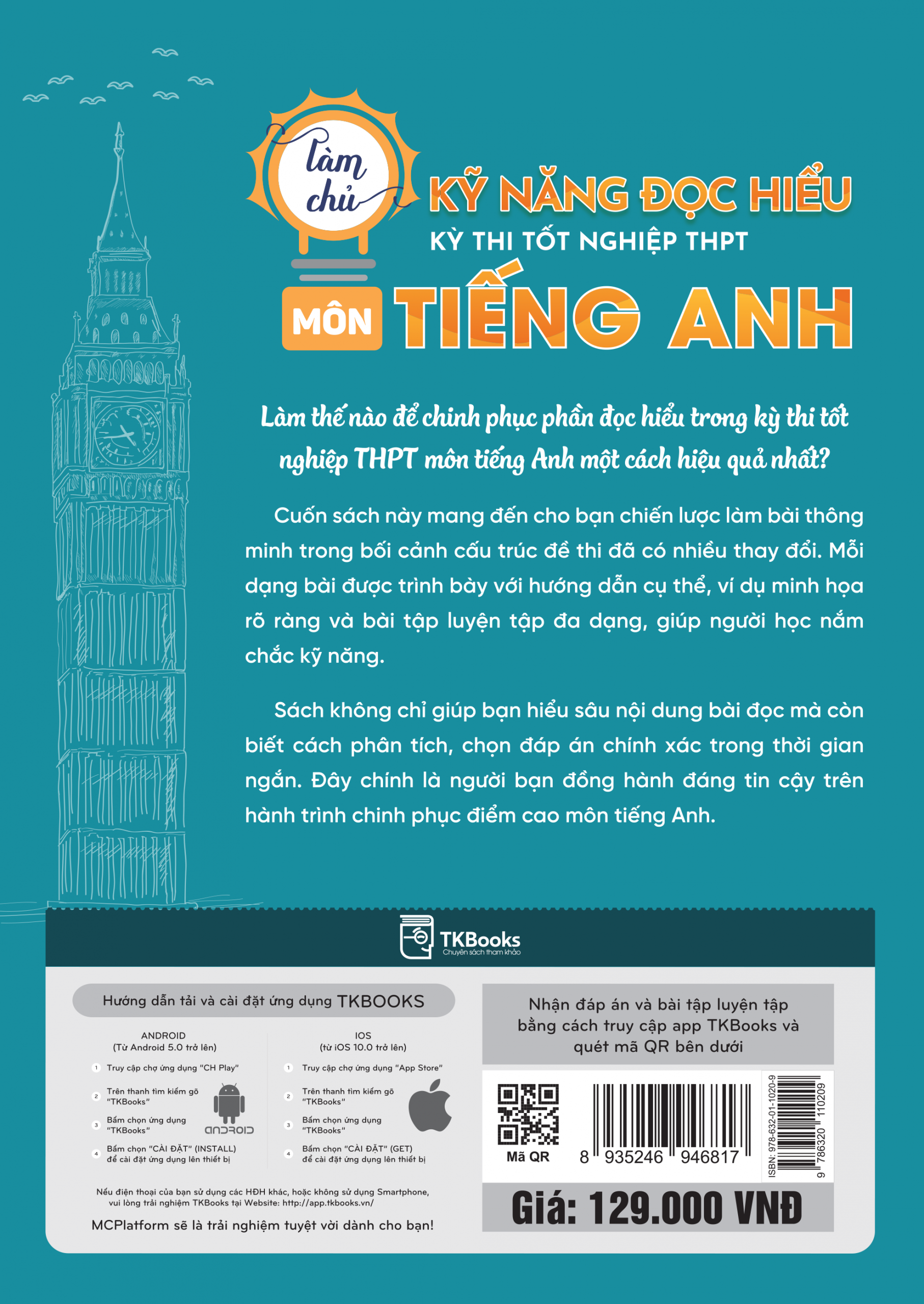 Bìa sau cuốn Làm chủ kỹ năng đọc hiểu kì thi tốt nghiệp THPT môn tiếng Anh