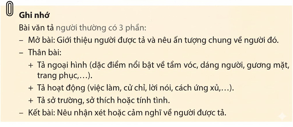 Dàn ý chuẩn cho bài văn tả người lớp 5