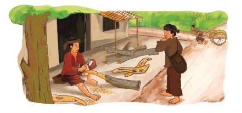 Hình ảnh minh họa cho câu chuyện Đẽo cày giữa đường