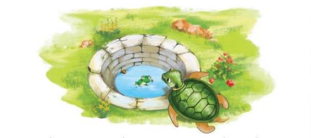 Hình ảnh minh họa cho câu chuyện Ếch ngồi đáy giếng