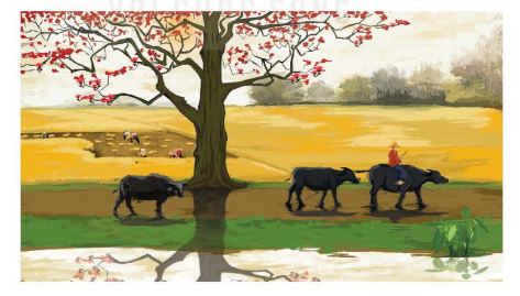 Ảnh minh họa cho bài thơ Tiếng Việt (trong SGK)