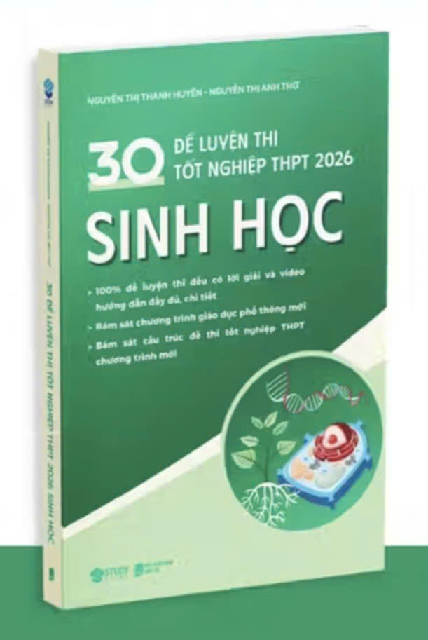 Cuốn sách 30 đề luyện thi tốt nghiệp THPT 2026 môn Sinh Học