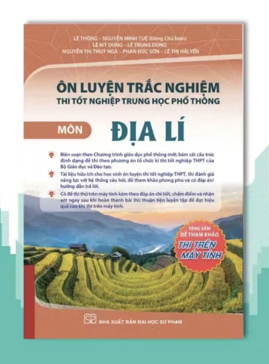 Cuốn sách Ôn luyện trắc nghiệm thi tốt nghiệp THPT môn Địa Lí