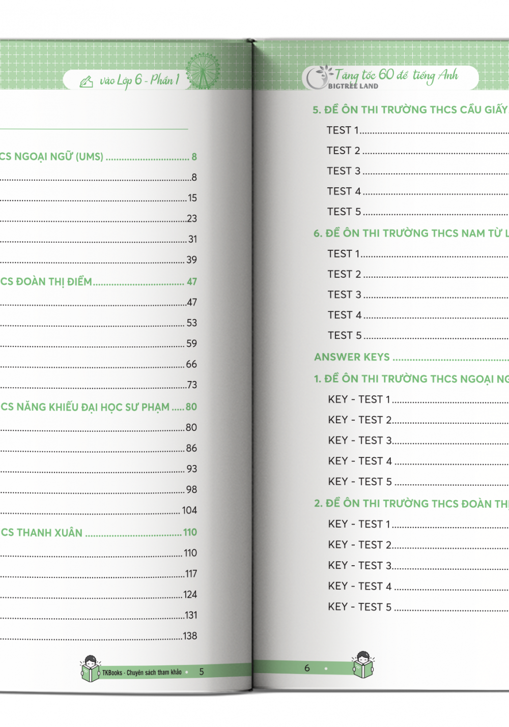 Nội dung cuốn Tăng tốc 60 đề tiếng Anh vào Lớp 6 - Phần 1