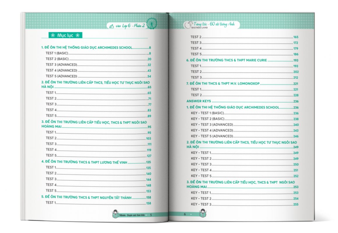Tăng Tốc - 60 Đề Tiếng Anh Vào Lớp 6 Trường Chuyên Và Chất Lượng Cao – Phần 2