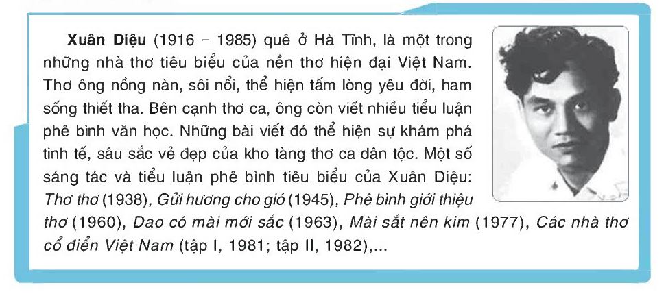 Giới thiệu về tác giả, nhà thơ Xuân Diệu