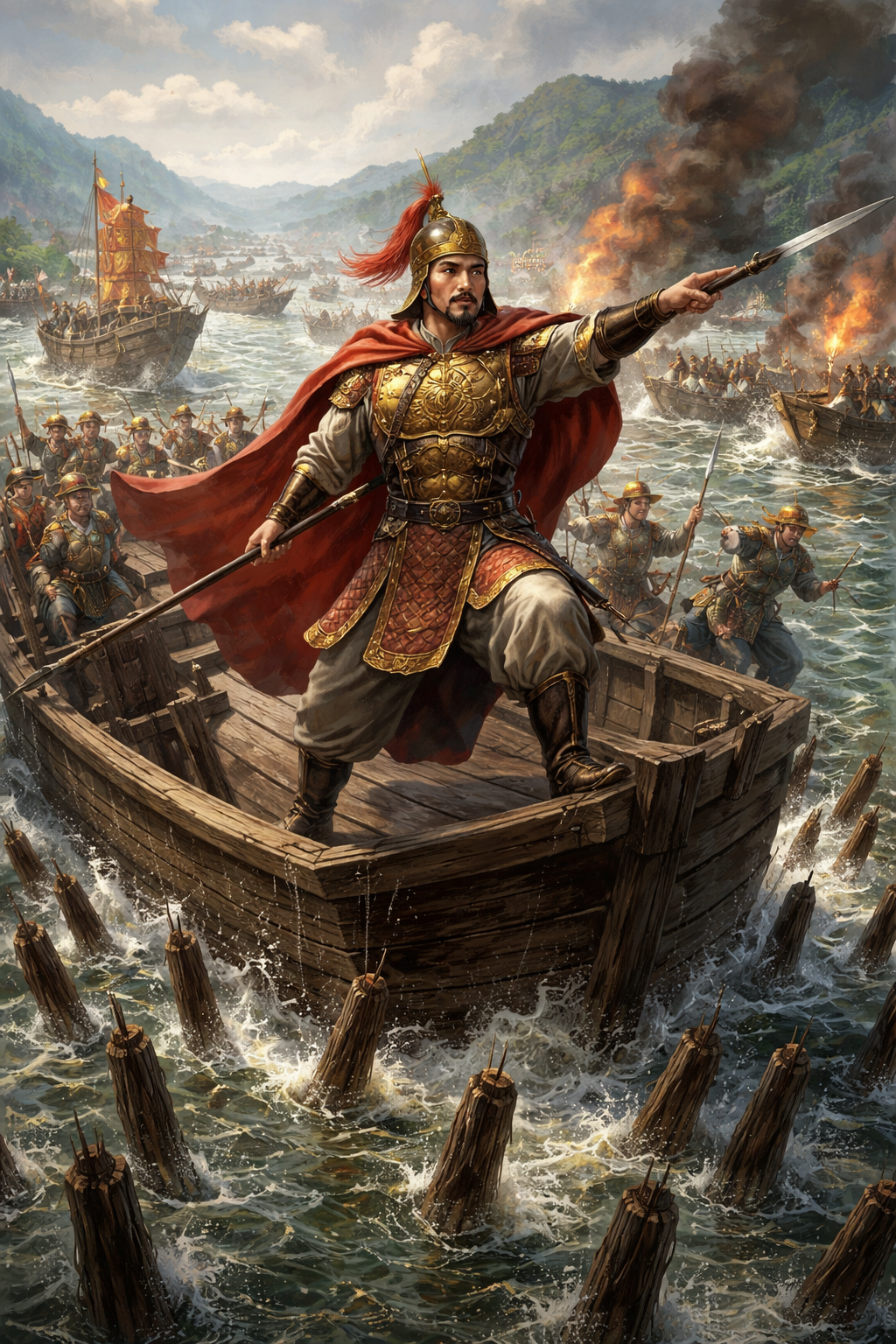 Ngô Quyền đánh quân Nam Hán trên sông Bạch Đằng