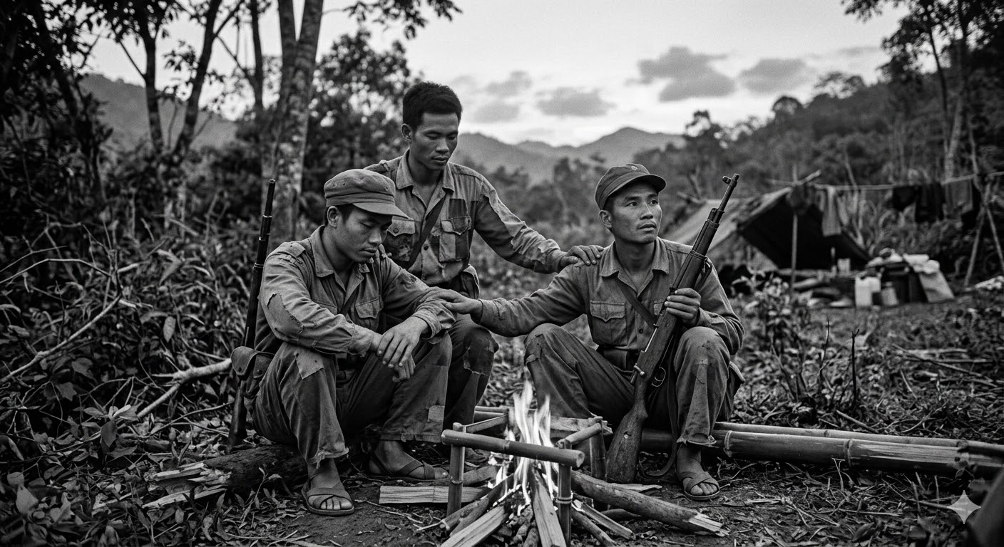Ảnh minh họa cho bài thơ tự do "Đồng Chí"