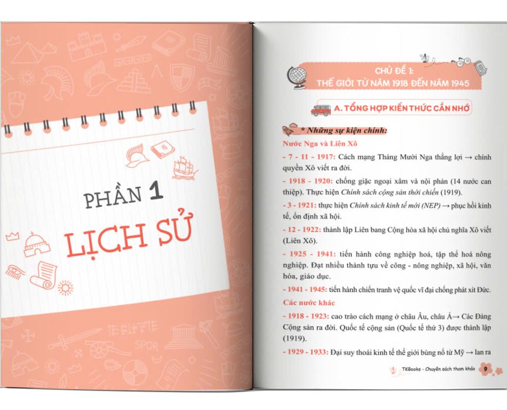 Nội dung cuốn sách Sổ Tay Kiến Thức Khoa Học Xã Hội Lịch Sử – Địa Lí Lớp 9