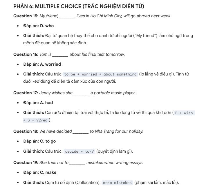 Đáp án - phần 4