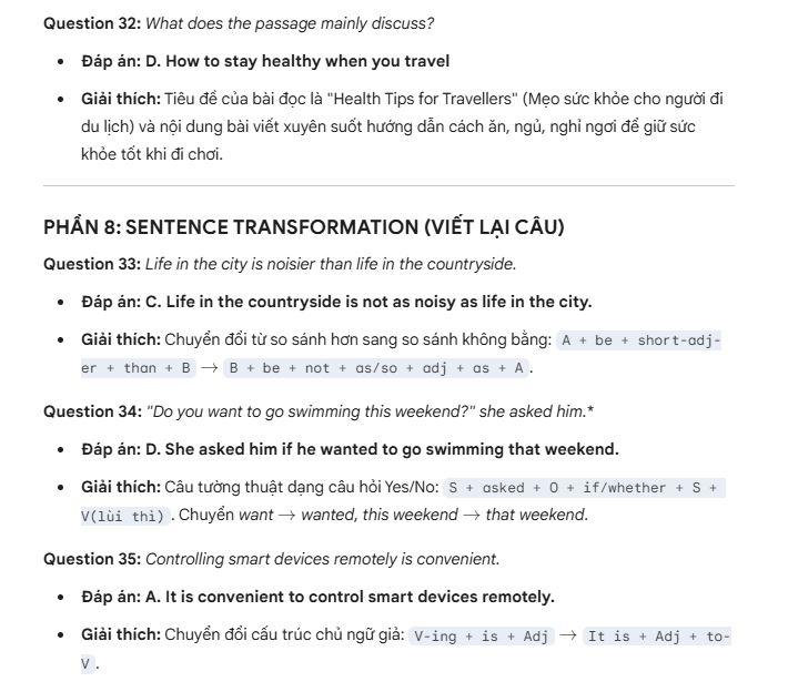 Đáp án - phần 8