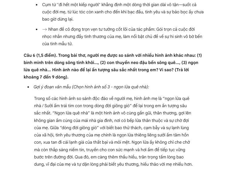Đáp án thi vào 10 môn Văn Đồng Nai - phần 3