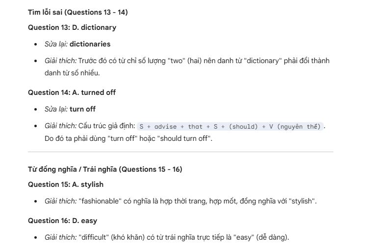 Đáp án - phần 4