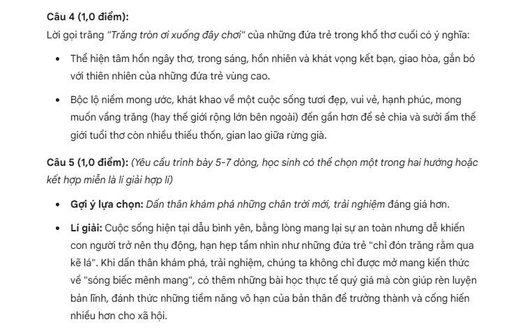 Đáp án môn Ngữ Văn thi vào 10 Hà Nội 2026 - phần 2