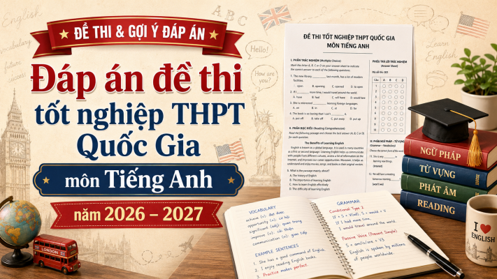 Đáp án đề thi tốt nghiệp THPT Quốc Gia môn Tiếng Anh năm 2026 – 2027