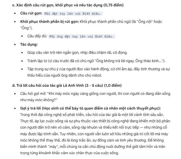 Đáp án đề Văn TP HCM - phần 2