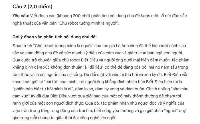 Đáp án đề Văn TP HCM - phần 3