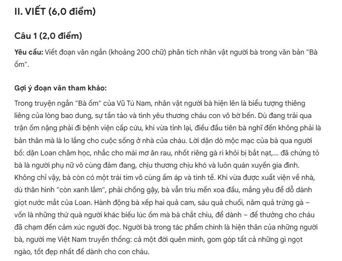 Đáp án đề Văn Tây Ninh - 3