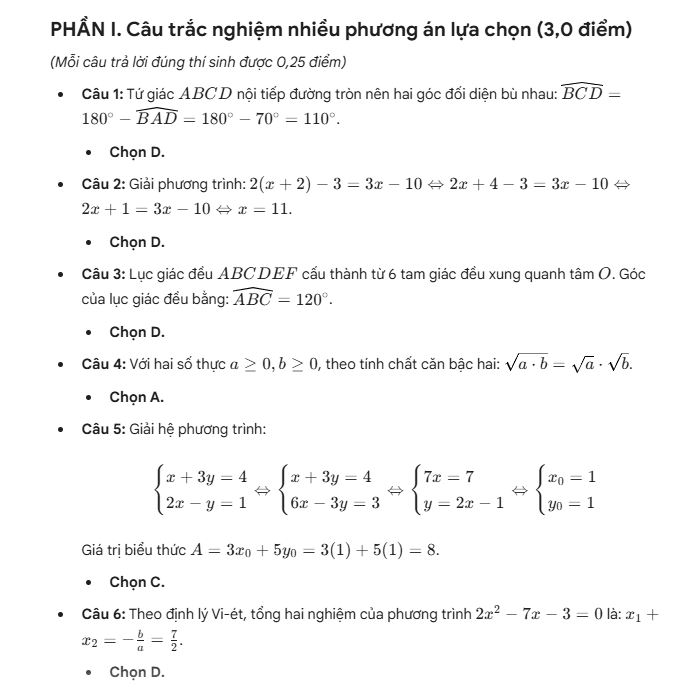 Đáp án đề Toán Hải Phòng - phần 1