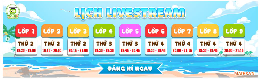 Lịch livestream chữa bài hàng tuần tại MathX