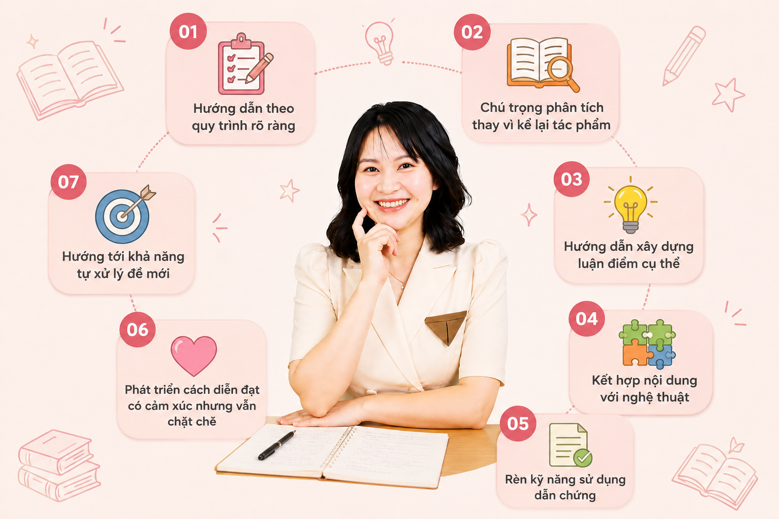Học Văn chị Hiên nghị luận văn học có nhiều điểm nổi bật và khác biệt so với các khóa học khác