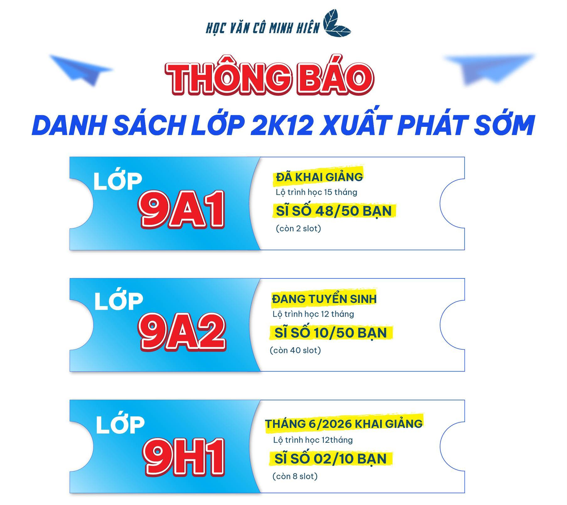 Các lớp Học Văn chị Hiên lớp 9 ôn thi vào 10