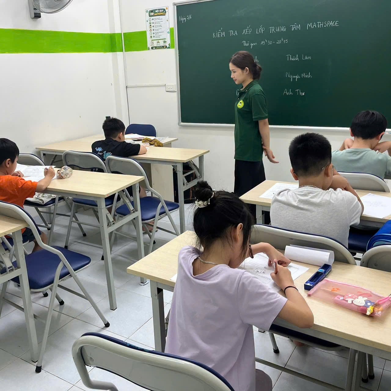 Kiểm tra đánh giá năng lực trước khi xếp lớp tại Mathspace Cầu Giấy