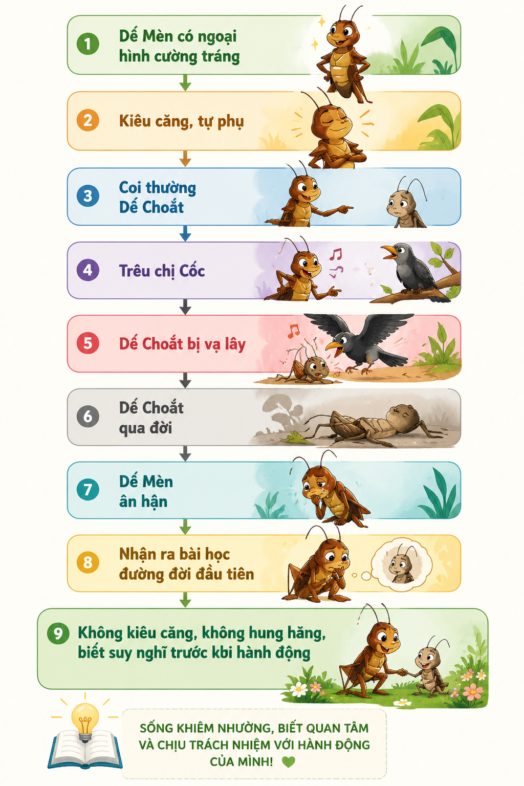 Sơ đồ tóm tắt văn bản Bài học đường đời đầu tiên