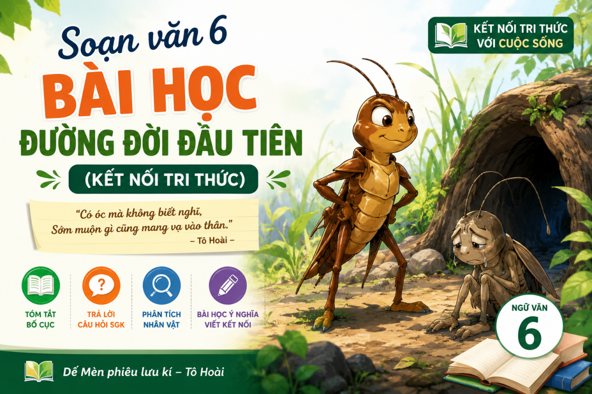 Soạn văn 6 Bài học đường đời đầu tiên đầy đủ nhất (Kết nối tri thức) PDF