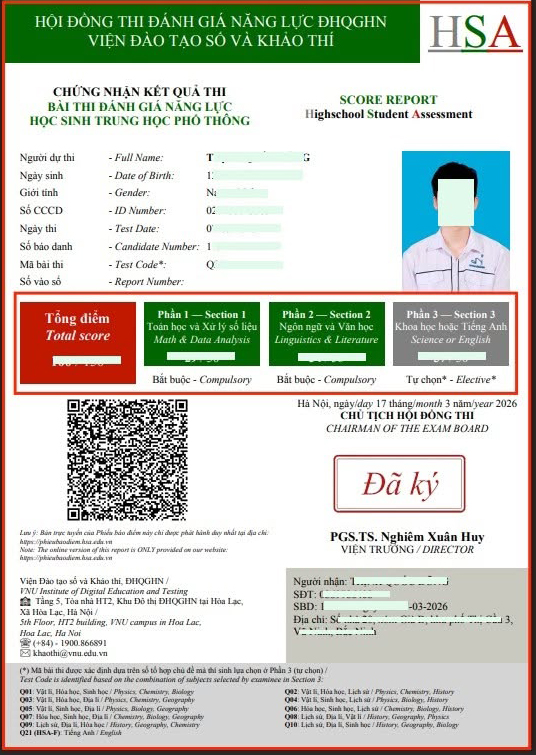 Chứng chỉ HSA