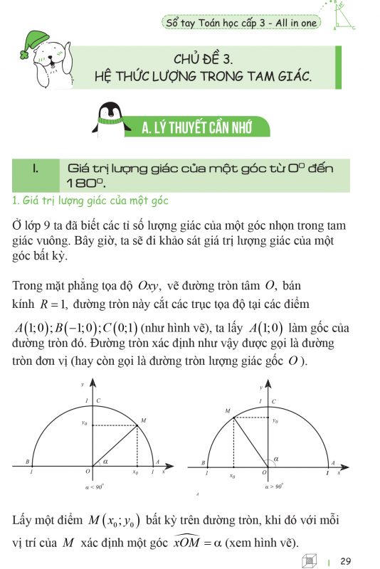 Công thức Toán về Hệ thức lượng trong tam giác