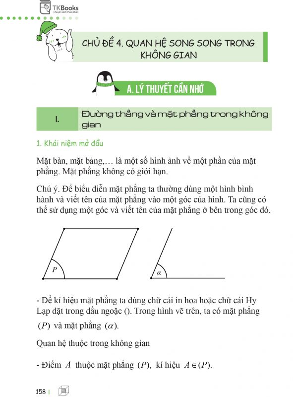 Công thức về Quan hệ song song trong không gian 