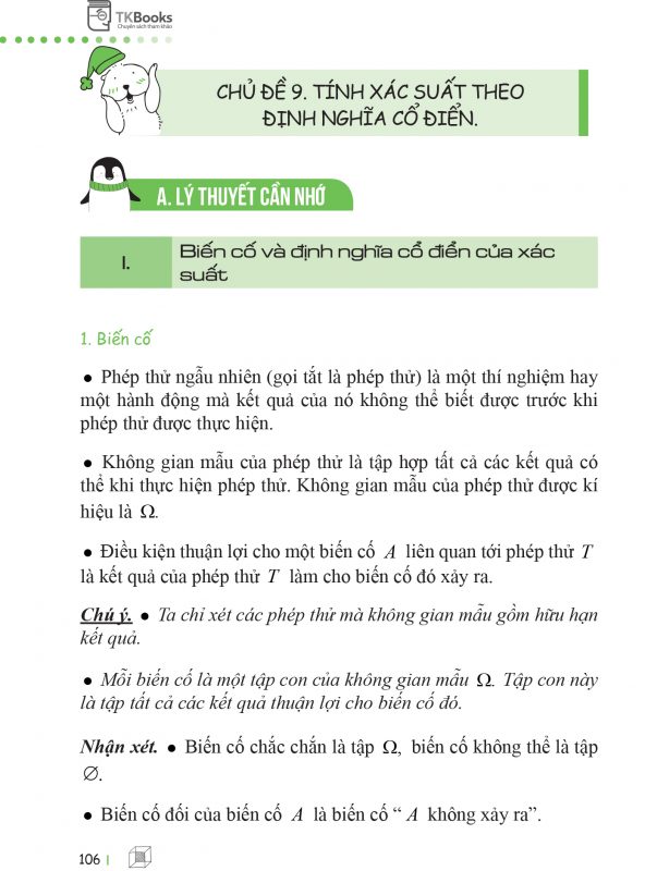Công thức về Tính xác suất theo định nghĩa cổ điển