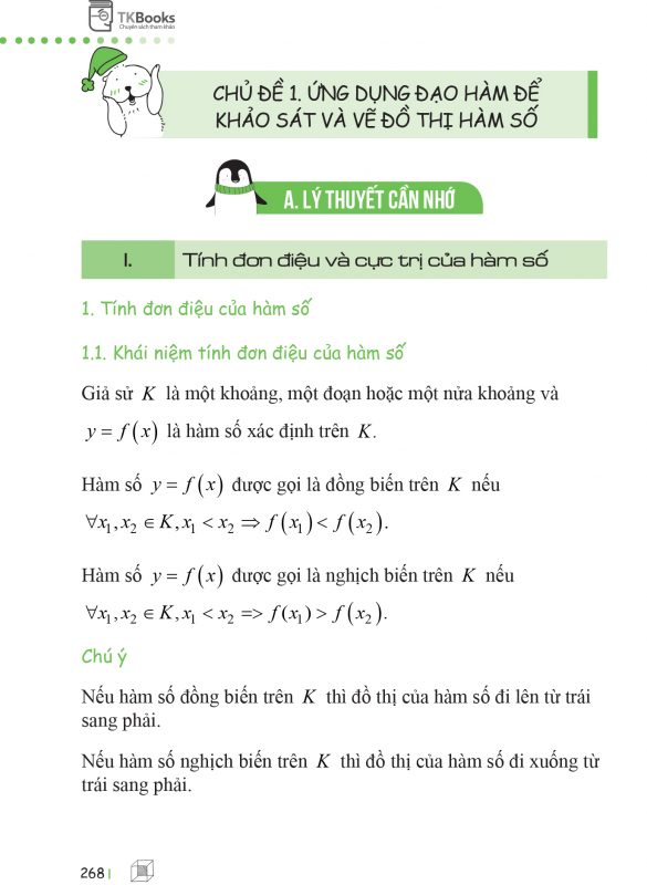Công thức về Ứng dụng đạo hàm để khảo sát và vẽ đồ thị hàm số lớp 12