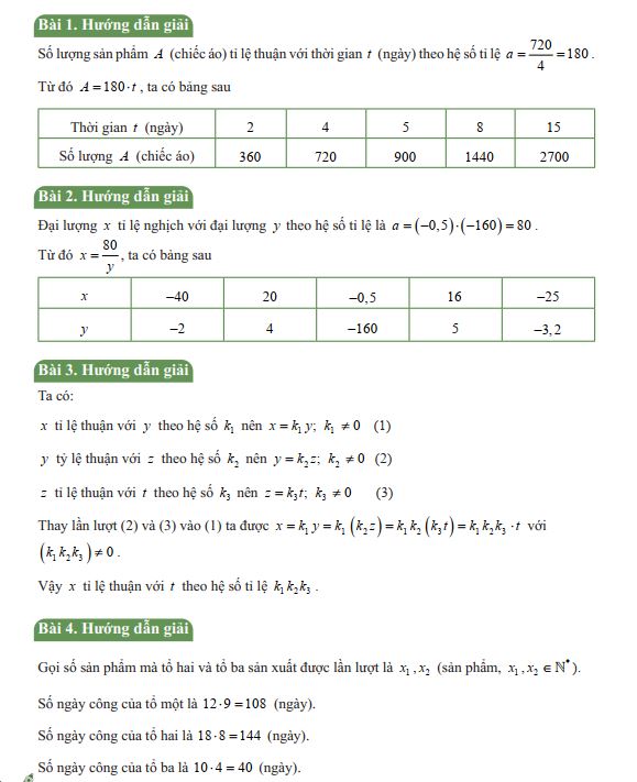 Đáp án bài tập tỉ lệ thức - dãy tỉ số bằng nhau nâng cao