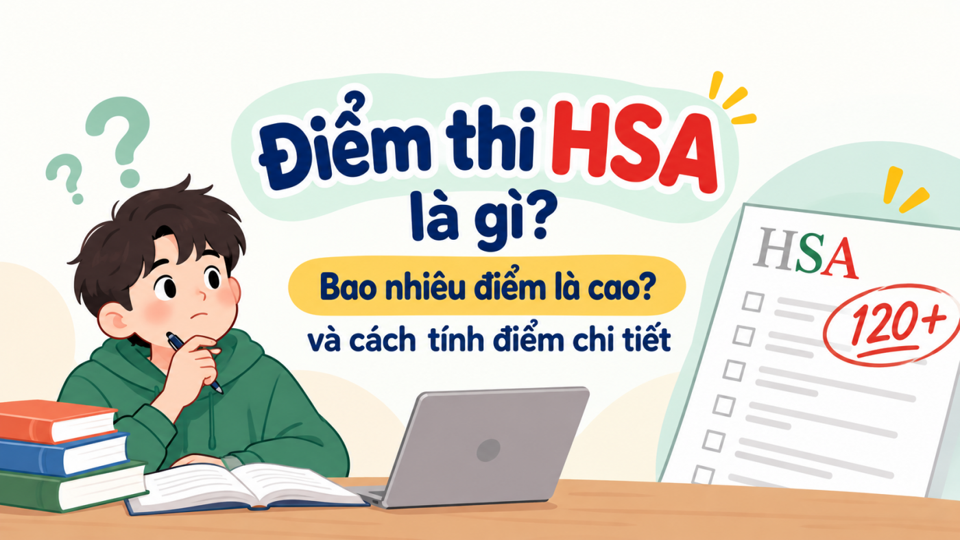 Điểm thi HSA là gì? Bao nhiêu điểm là cao và cách tính điểm chi tiết