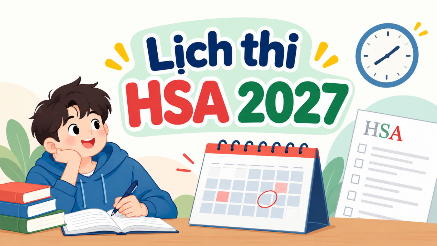 Lịch thi HSA 2027: Thời gian đăng ký, ngày thi và địa điểm cụ thể
