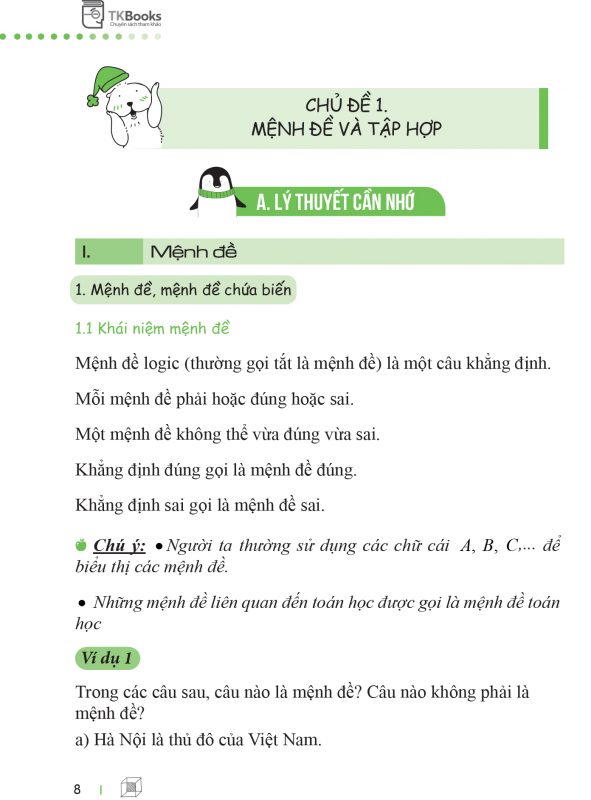 Công thức Toán về Mệnh đề và tập hợp lớp 10