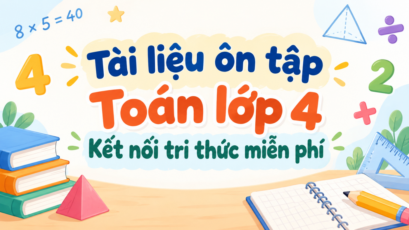 Tài liệu ôn tập Toán lớp 4 Kết nối tri thức miễn phí PDF