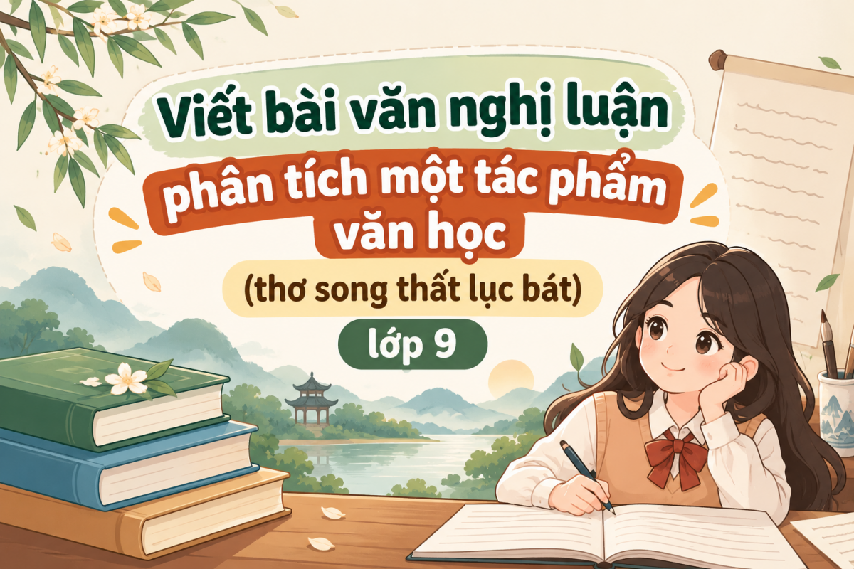 Viết bài văn nghị luận phân tích một tác phẩm văn học (thơ song thất lục bát) lớp 9